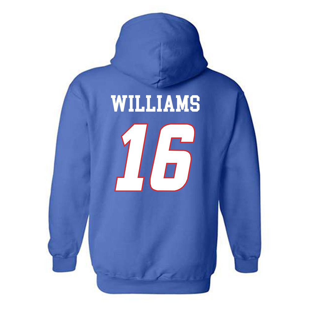 LA Tech - NCAA Women's Volleyball : Charlize Williams - Replica Shersey Hooded Sweatshirt-1