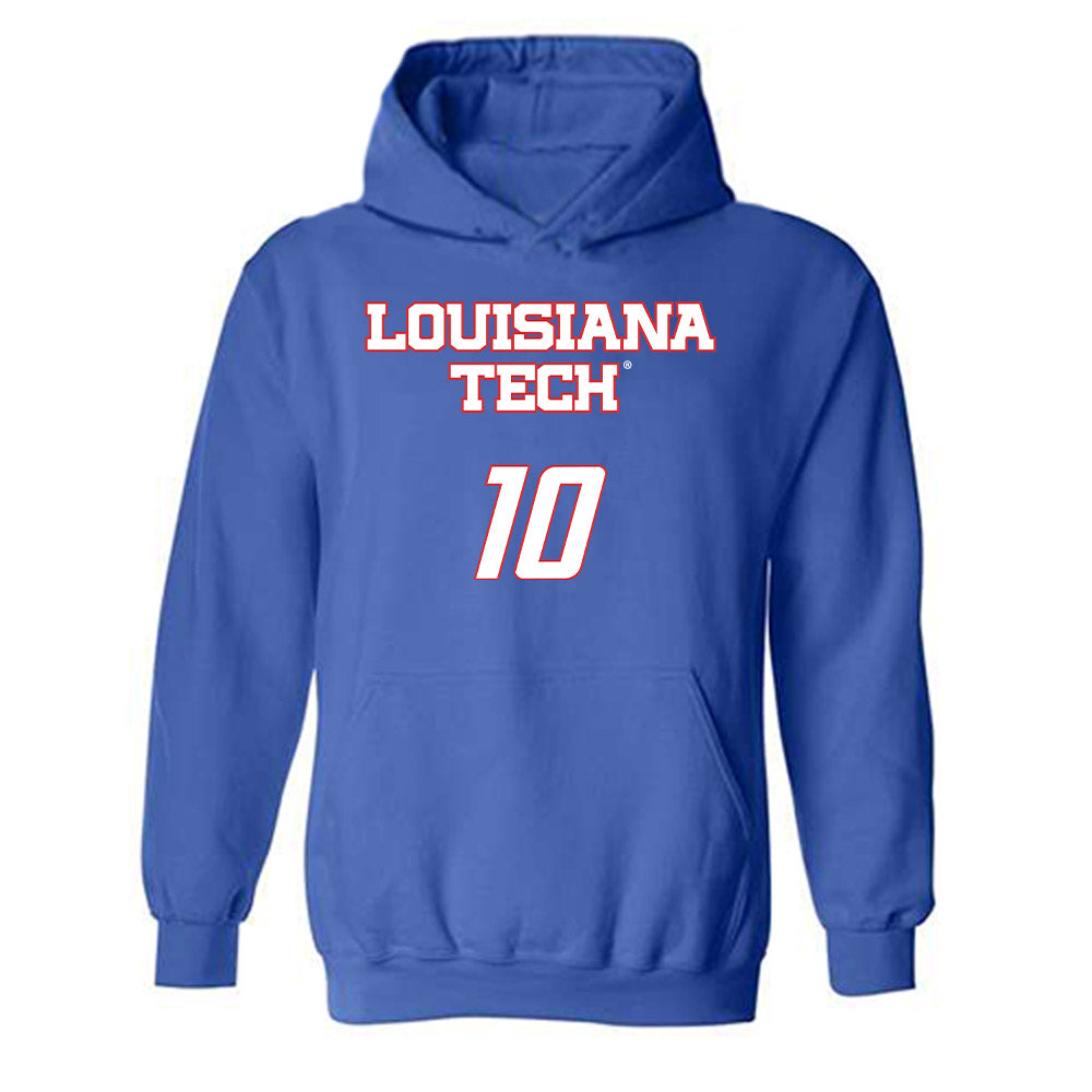 LA Tech - NCAA Women's Volleyball : Gabrielle Hairston - Replica Shersey Hooded Sweatshirt