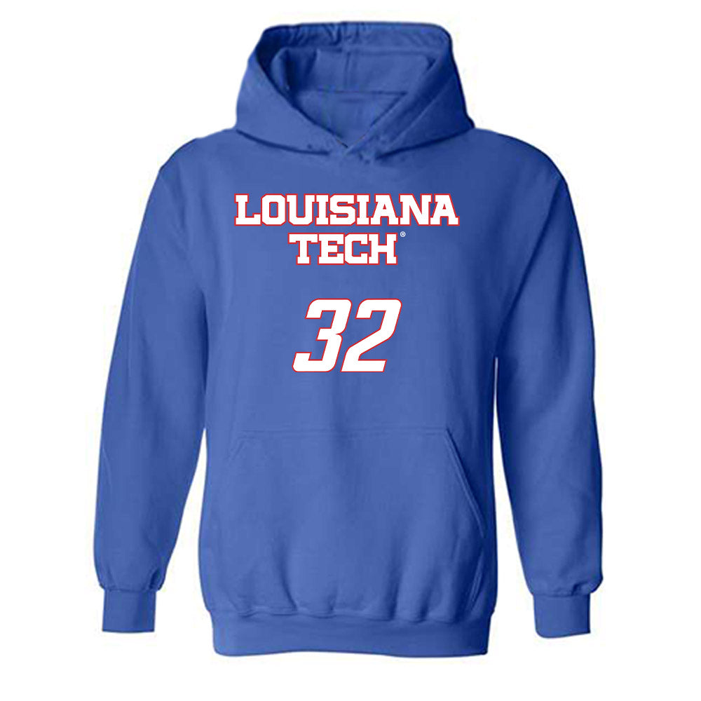 LA Tech - NCAA Women's Volleyball : Zari Gillispie - Replica Shersey Hooded Sweatshirt-0