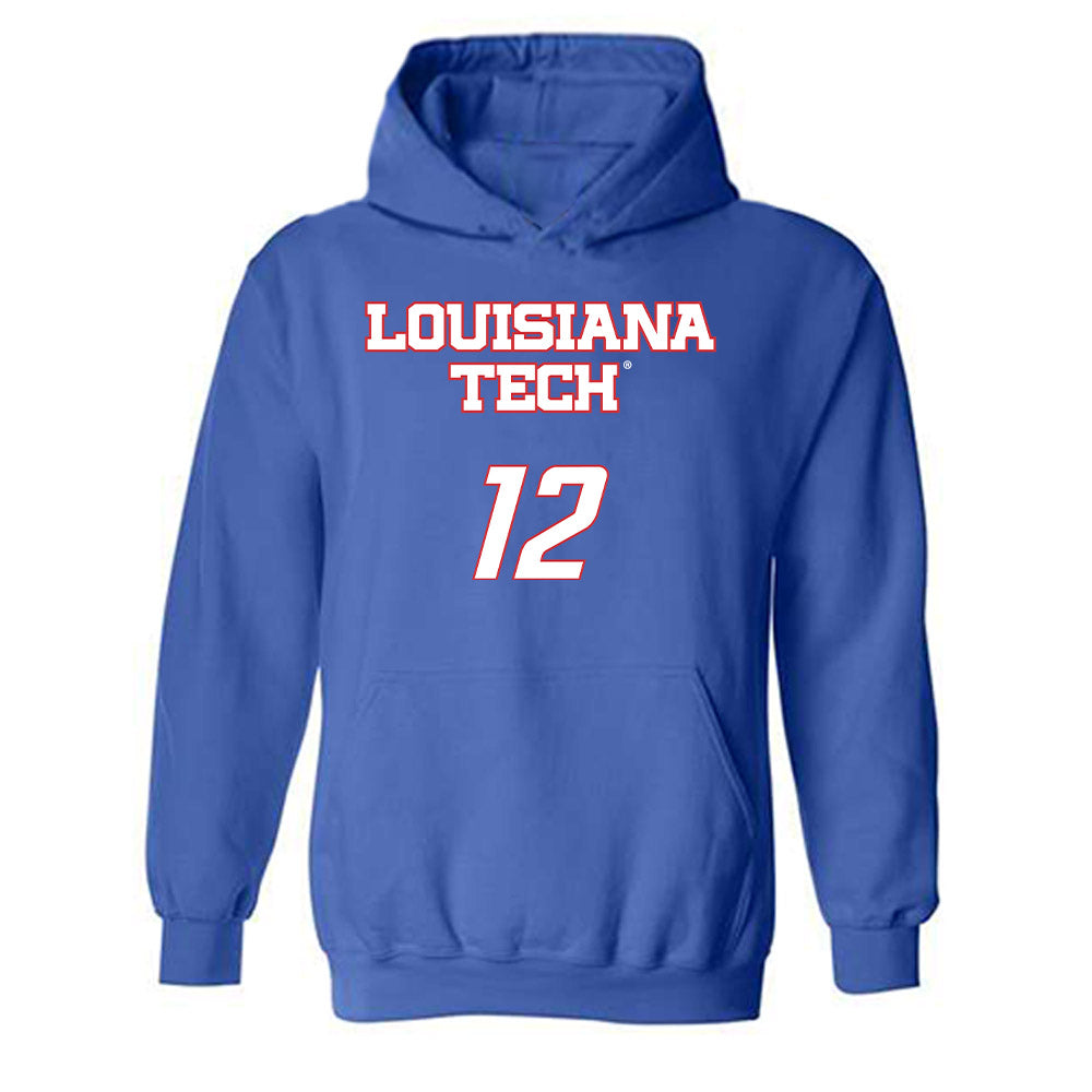 LA Tech - NCAA Women's Volleyball : Abbigayl Sells - Replica Shersey Hooded Sweatshirt-0