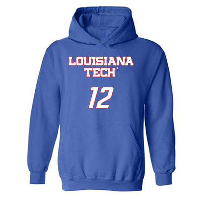 LA Tech - NCAA Women's Volleyball : Abbigayl Sells - Replica Shersey Hooded Sweatshirt-0