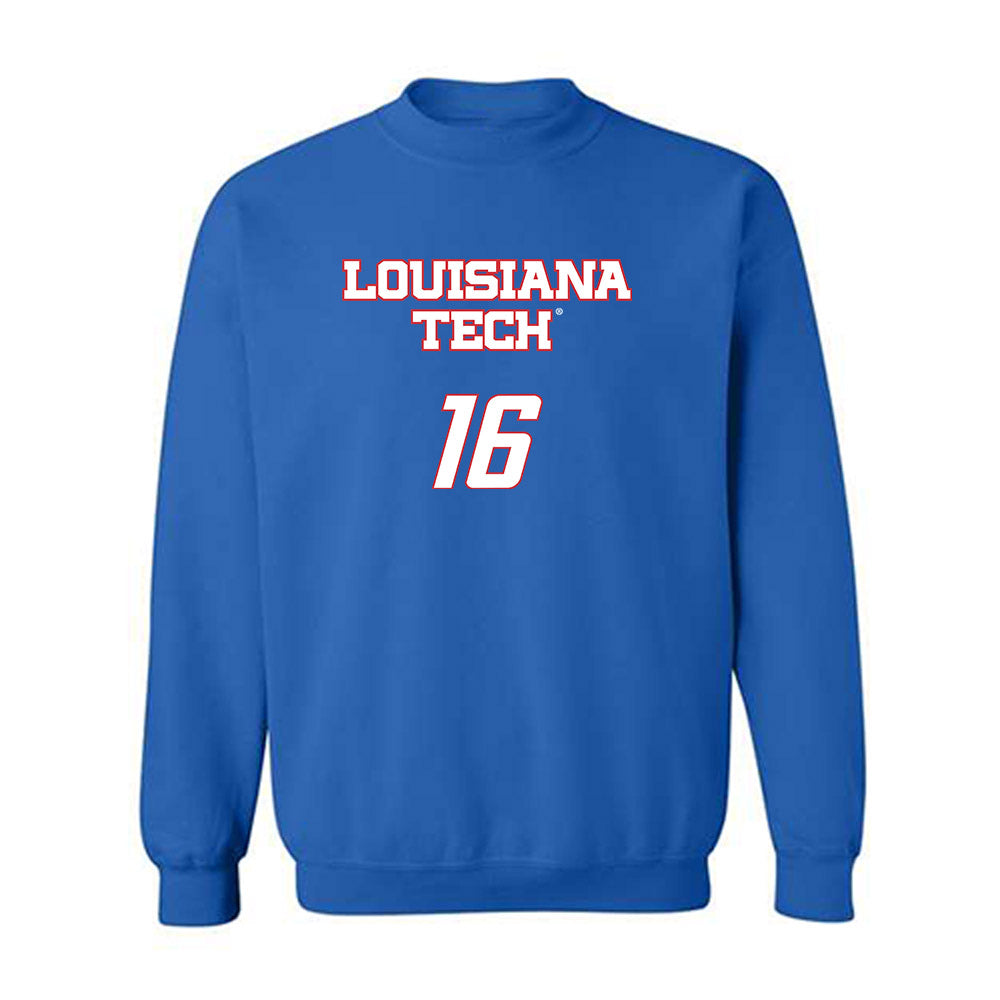 LA Tech - NCAA Women's Volleyball : Charlize Williams - Replica Shersey Crewneck Sweatshirt-0