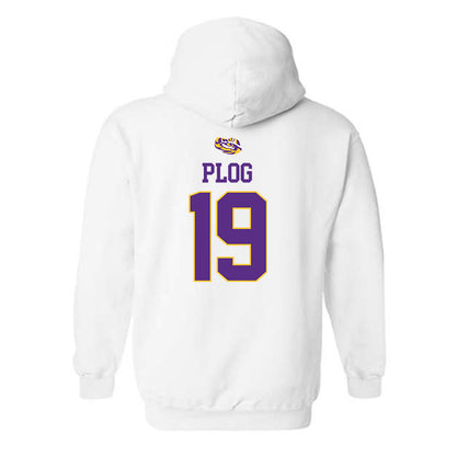 LSU - NCAA Baseball : Ethan Plog - Replica Shersey Hooded Sweatshirt-1
