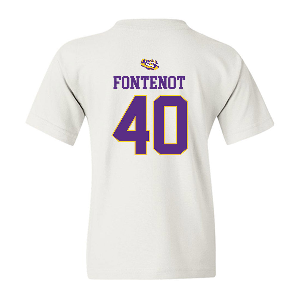 LSU - NCAA Baseball : Grant Fontenot - Replica Shersey Youth T-Shirt-1