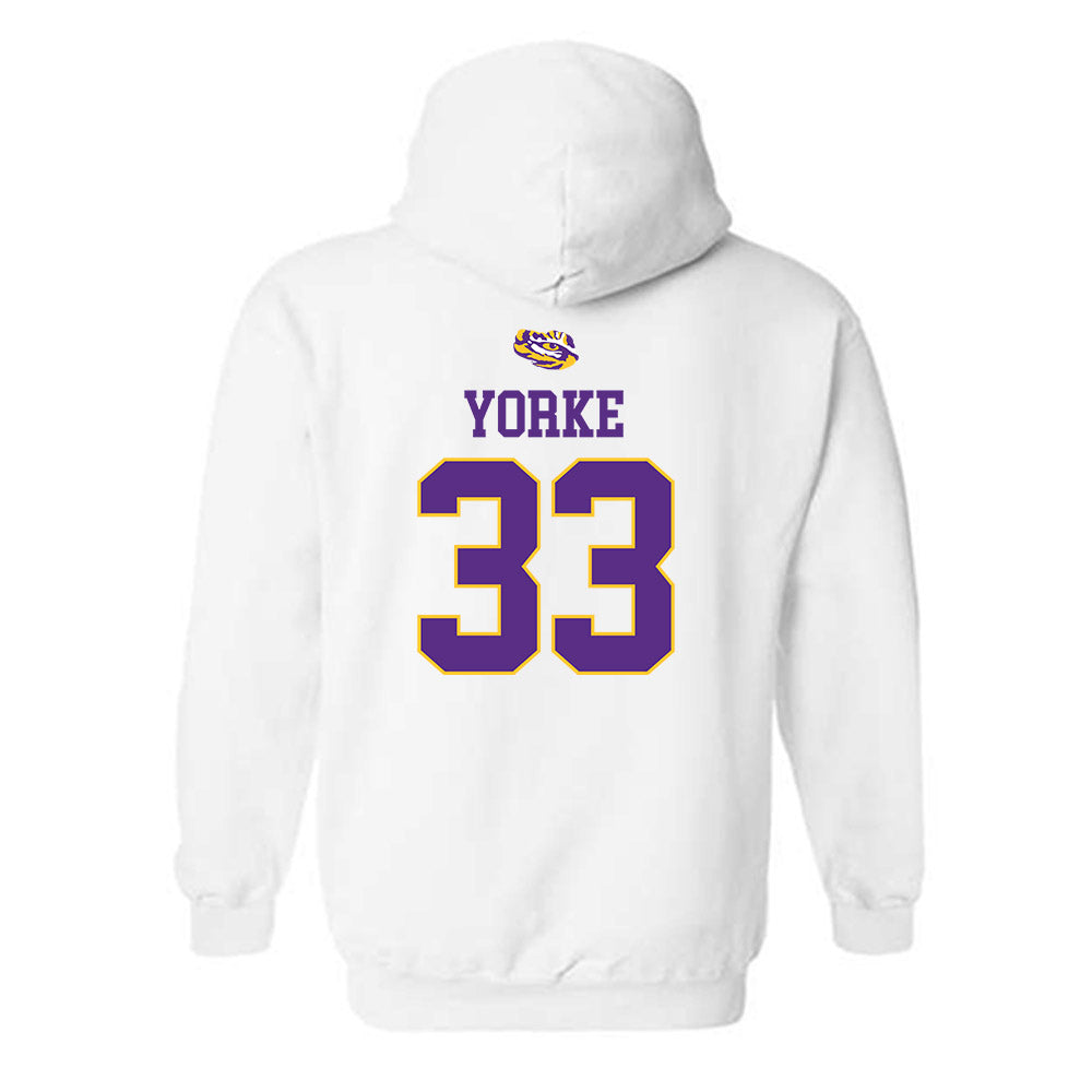 LSU - NCAA Baseball : Zach Yorke - Replica Shersey Hooded Sweatshirt-1