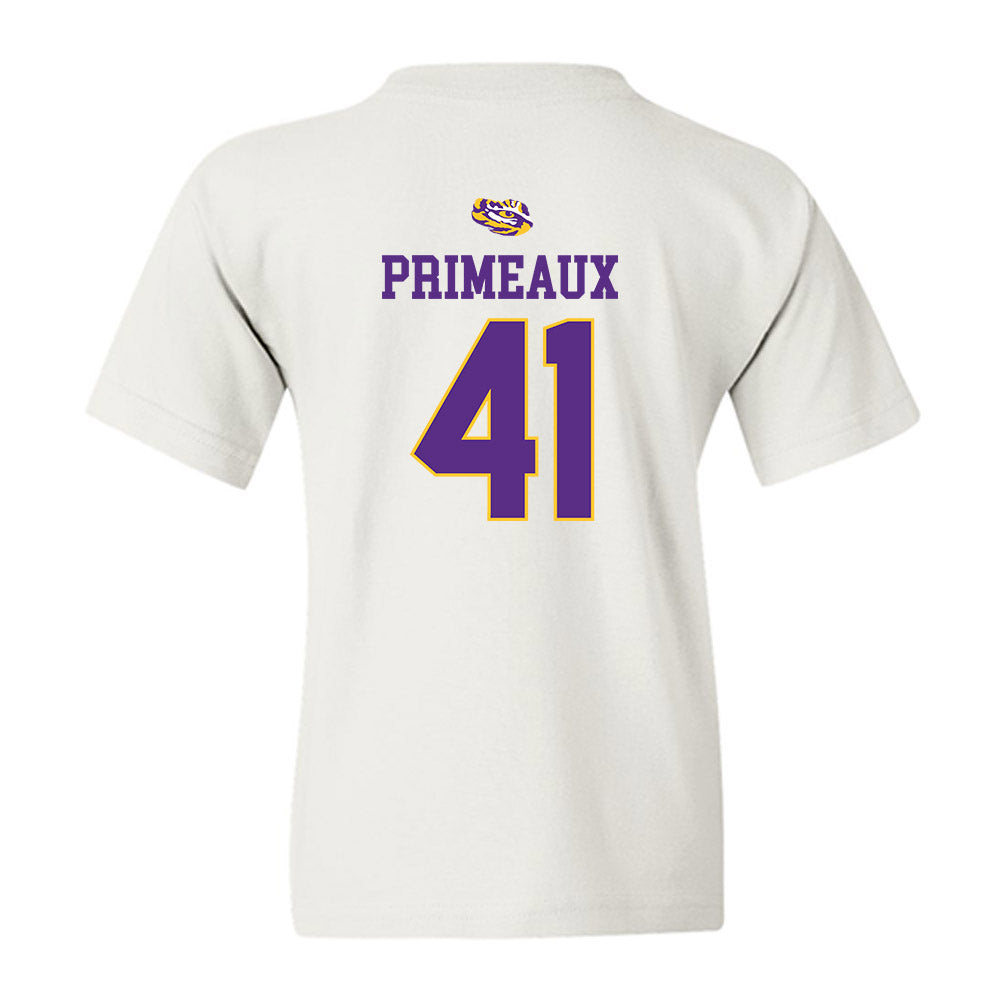 LSU - NCAA Baseball : DJ Primeaux - Replica Shersey Youth T-Shirt-1