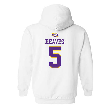LSU - NCAA Baseball : Tanner Reaves - Replica Shersey Hooded Sweatshirt