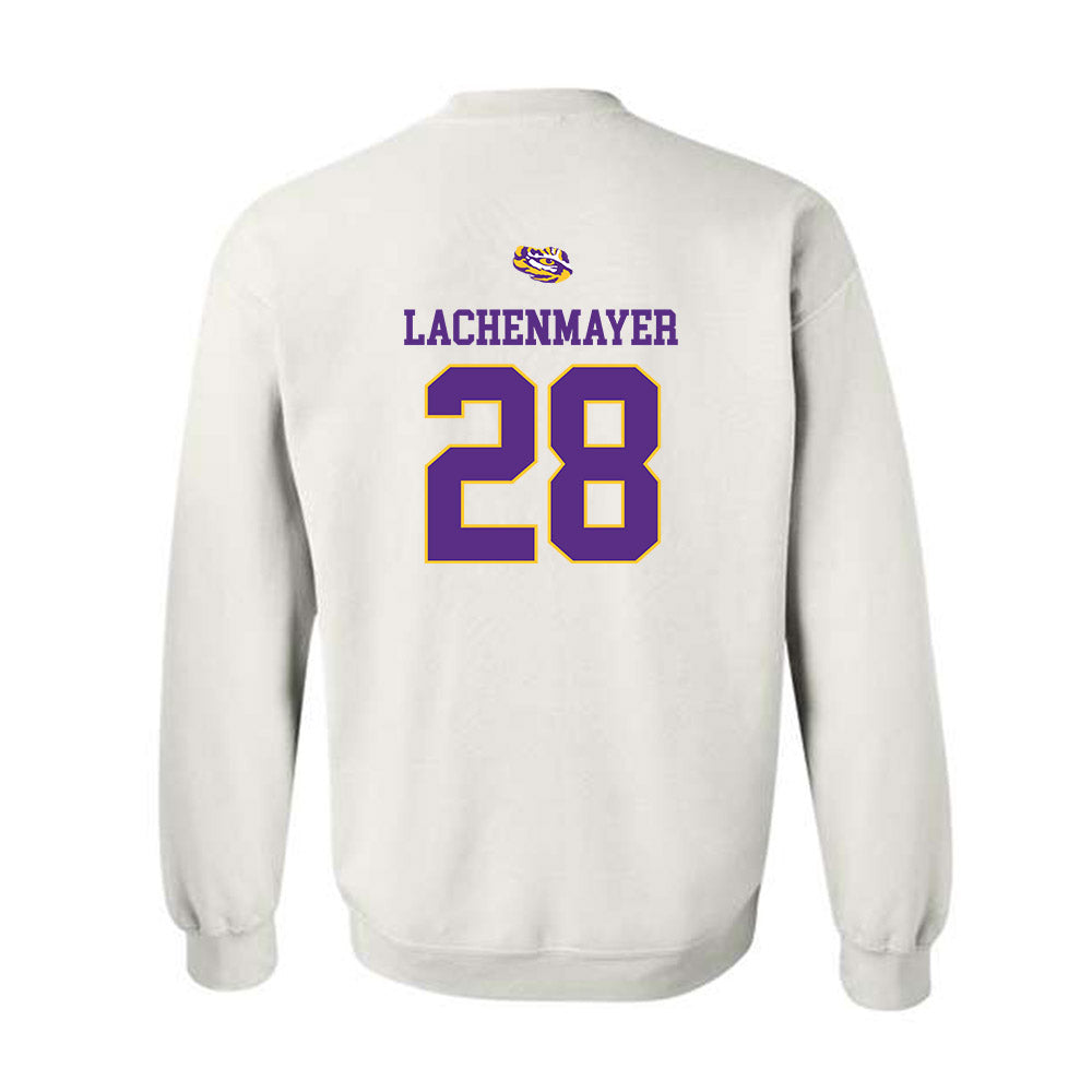 LSU - NCAA Baseball : Danny Lachenmayer - Replica Shersey Crewneck Sweatshirt-1