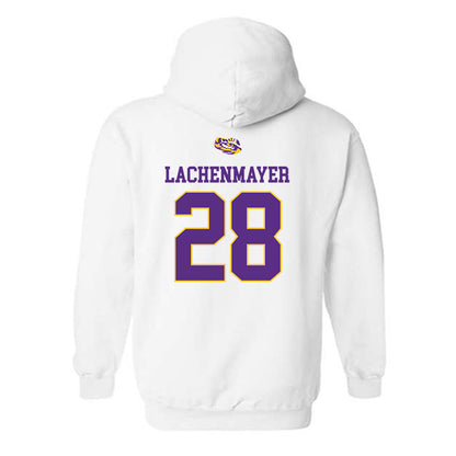 LSU - NCAA Baseball : Danny Lachenmayer - Replica Shersey Hooded Sweatshirt-1