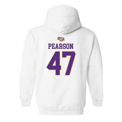 LSU - NCAA Baseball : John Pearson - Replica Shersey Hooded Sweatshirt-1