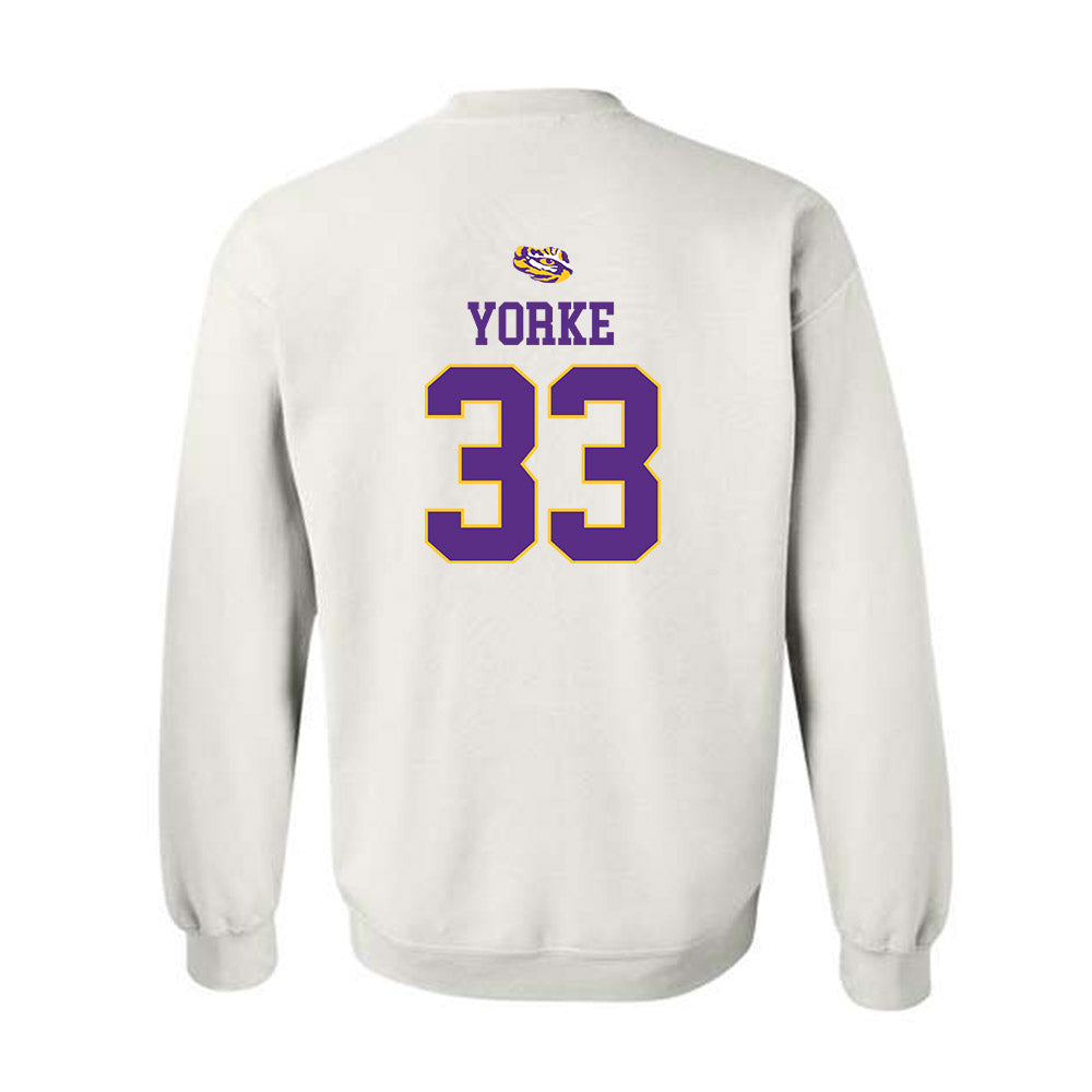 LSU - NCAA Baseball : Zach Yorke - Replica Shersey Crewneck Sweatshirt-1