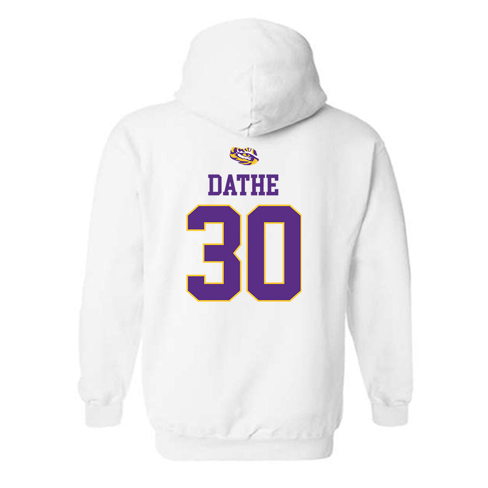 LSU - NCAA Baseball : Dax Dathe - Replica Shersey Hooded Sweatshirt-1