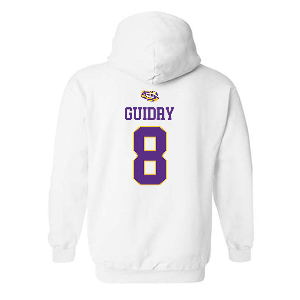 LSU - NCAA Baseball : Gavin Guidry - Replica Shersey Hooded Sweatshirt-1