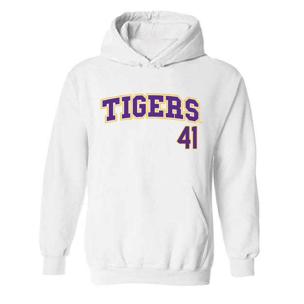 LSU - NCAA Baseball : DJ Primeaux - Replica Shersey Hooded Sweatshirt-0
