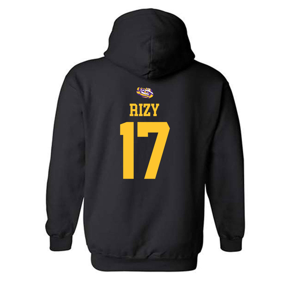 LSU - NCAA Baseball : Mavrick Rizy - Replica Shersey Hooded Sweatshirt-1