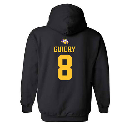 LSU - NCAA Baseball : Gavin Guidry - Replica Shersey Hooded Sweatshirt-1
