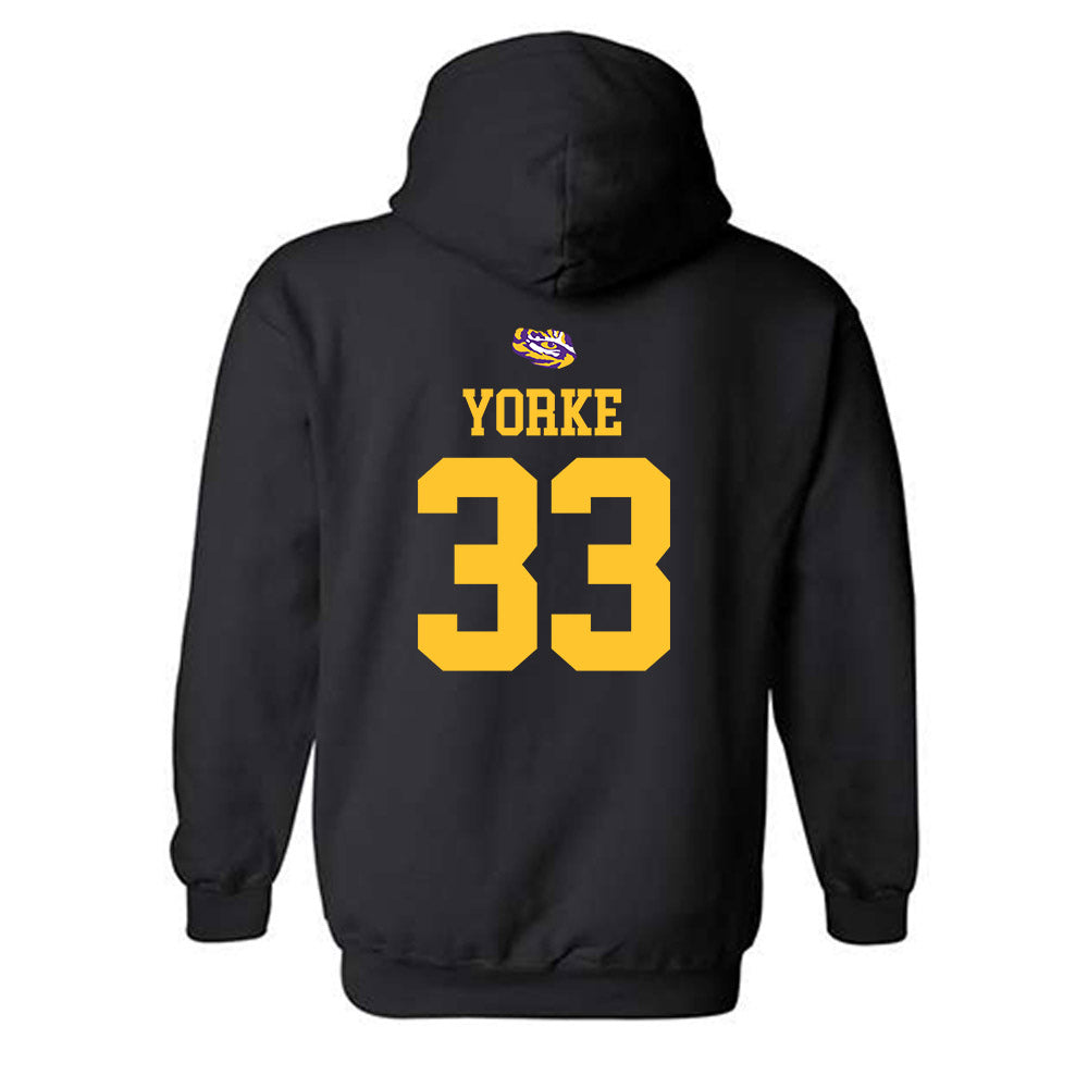 LSU - NCAA Baseball : Zach Yorke - Replica Shersey Hooded Sweatshirt-1