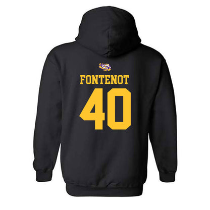 LSU - NCAA Baseball : Grant Fontenot - Replica Shersey Hooded Sweatshirt-1