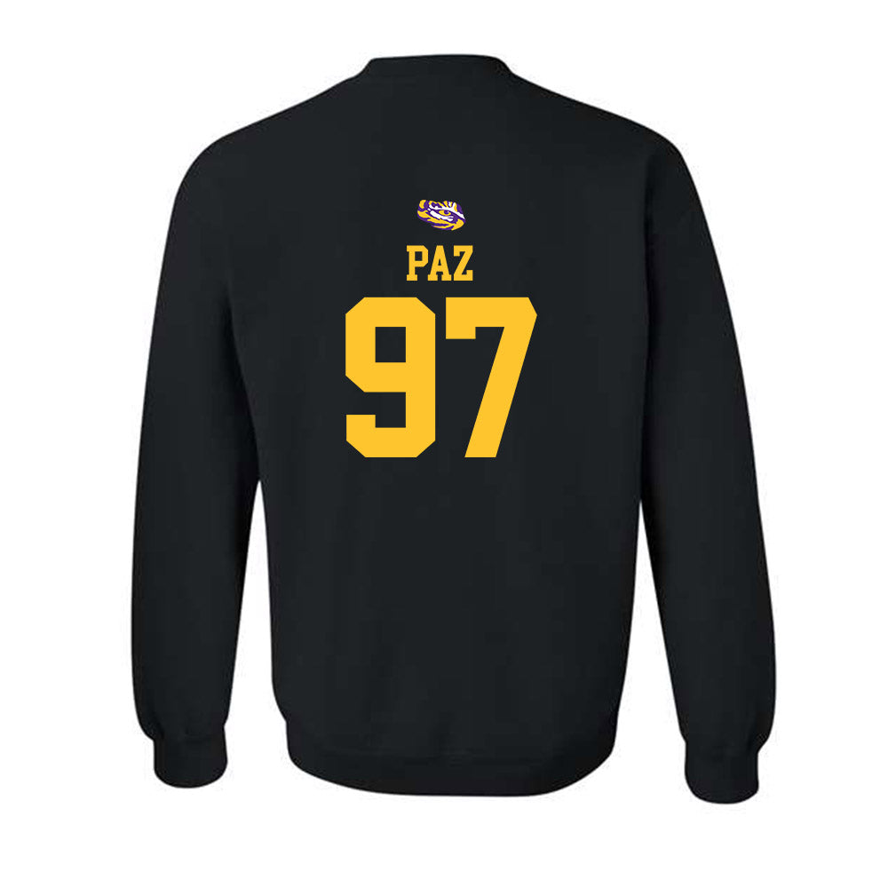 LSU - NCAA Baseball : Marcos Paz - Replica Shersey Crewneck Sweatshirt-1