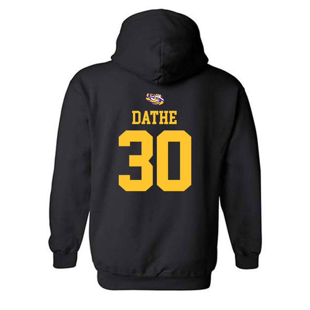 LSU - NCAA Baseball : Dax Dathe - Replica Shersey Hooded Sweatshirt-1