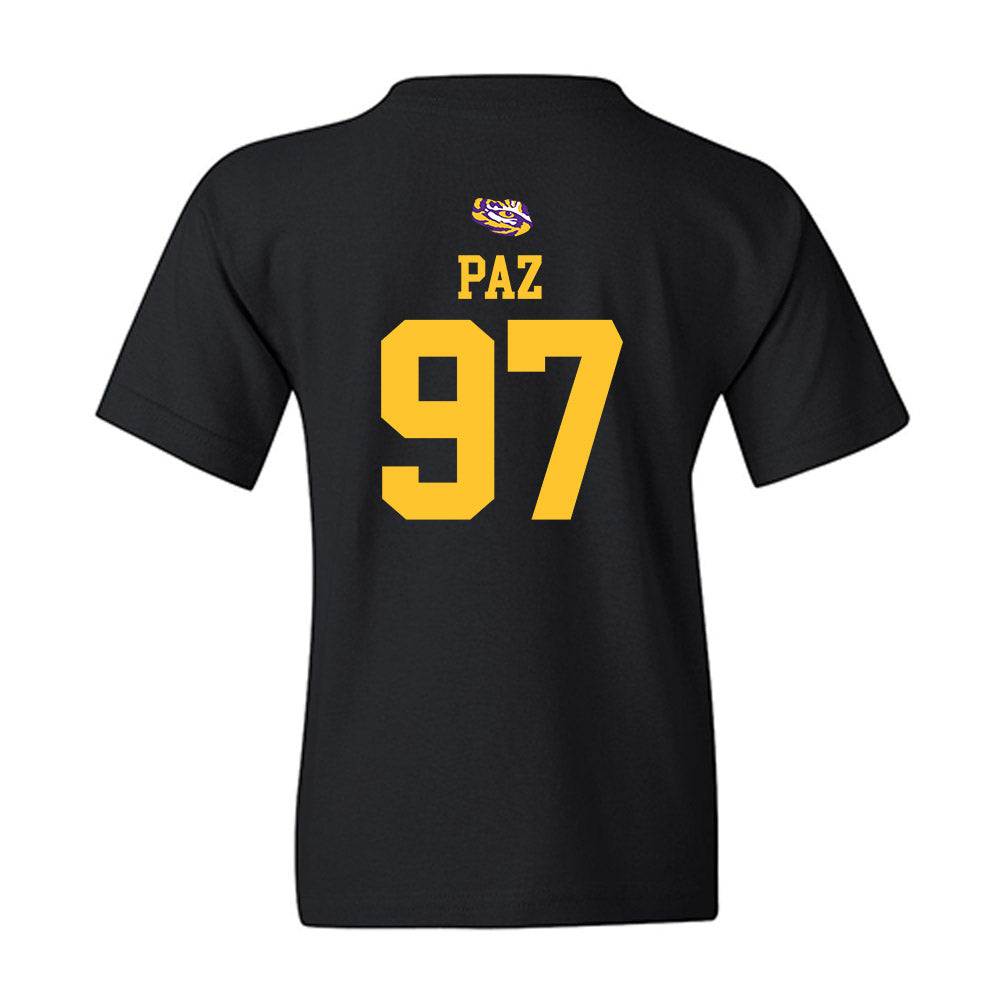 LSU - NCAA Baseball : Marcos Paz - Replica Shersey Youth T-Shirt-1