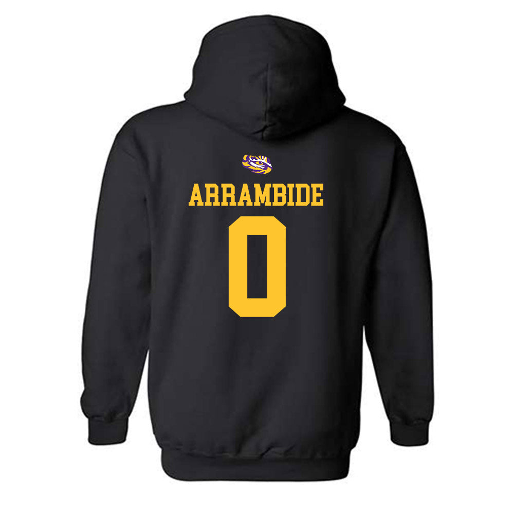 LSU - NCAA Baseball : Cade Arrambide - Replica Shersey Hooded Sweatshirt-1
