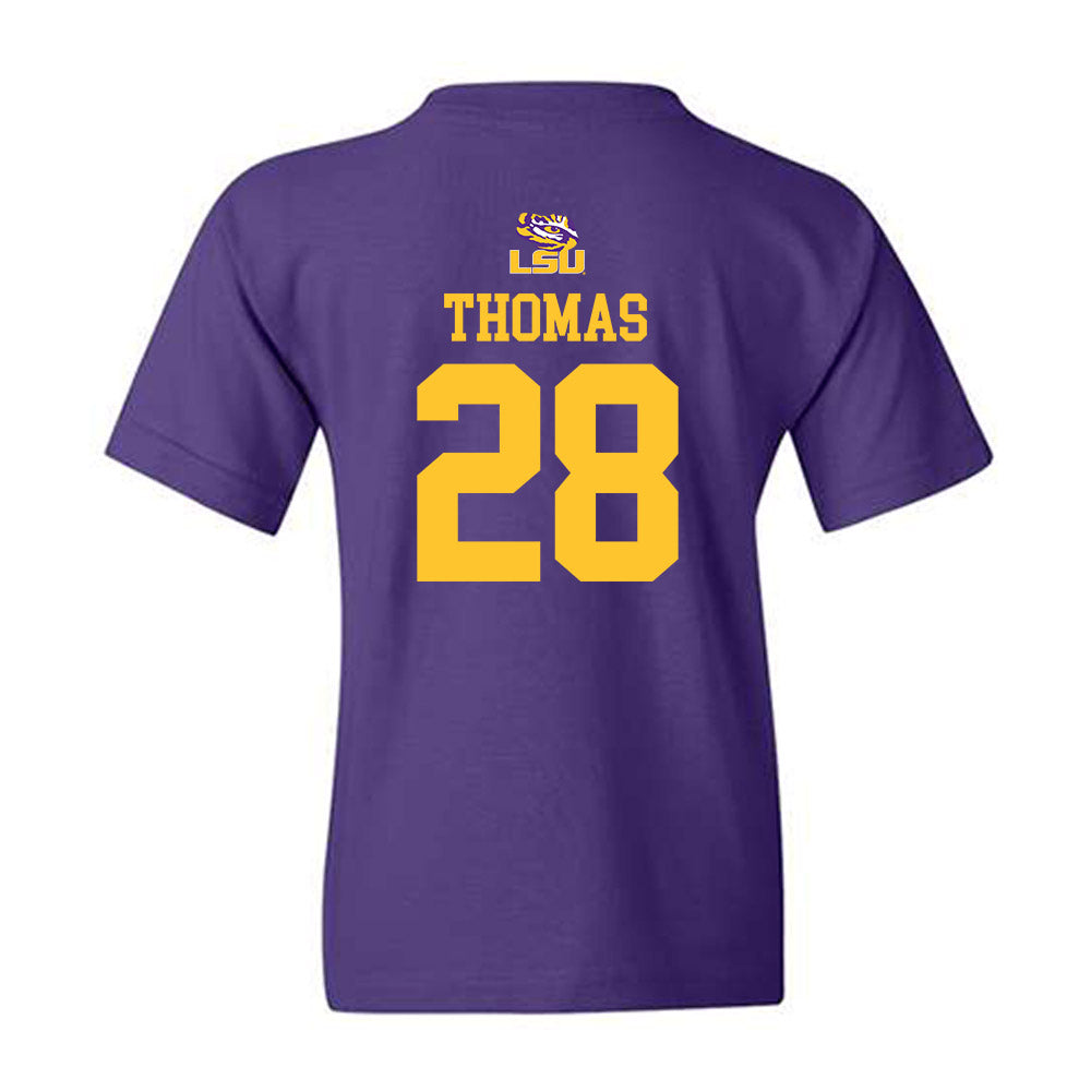 LSU - NCAA Football : Jhase Thomas - Replica Shersey Youth T-Shirt-1