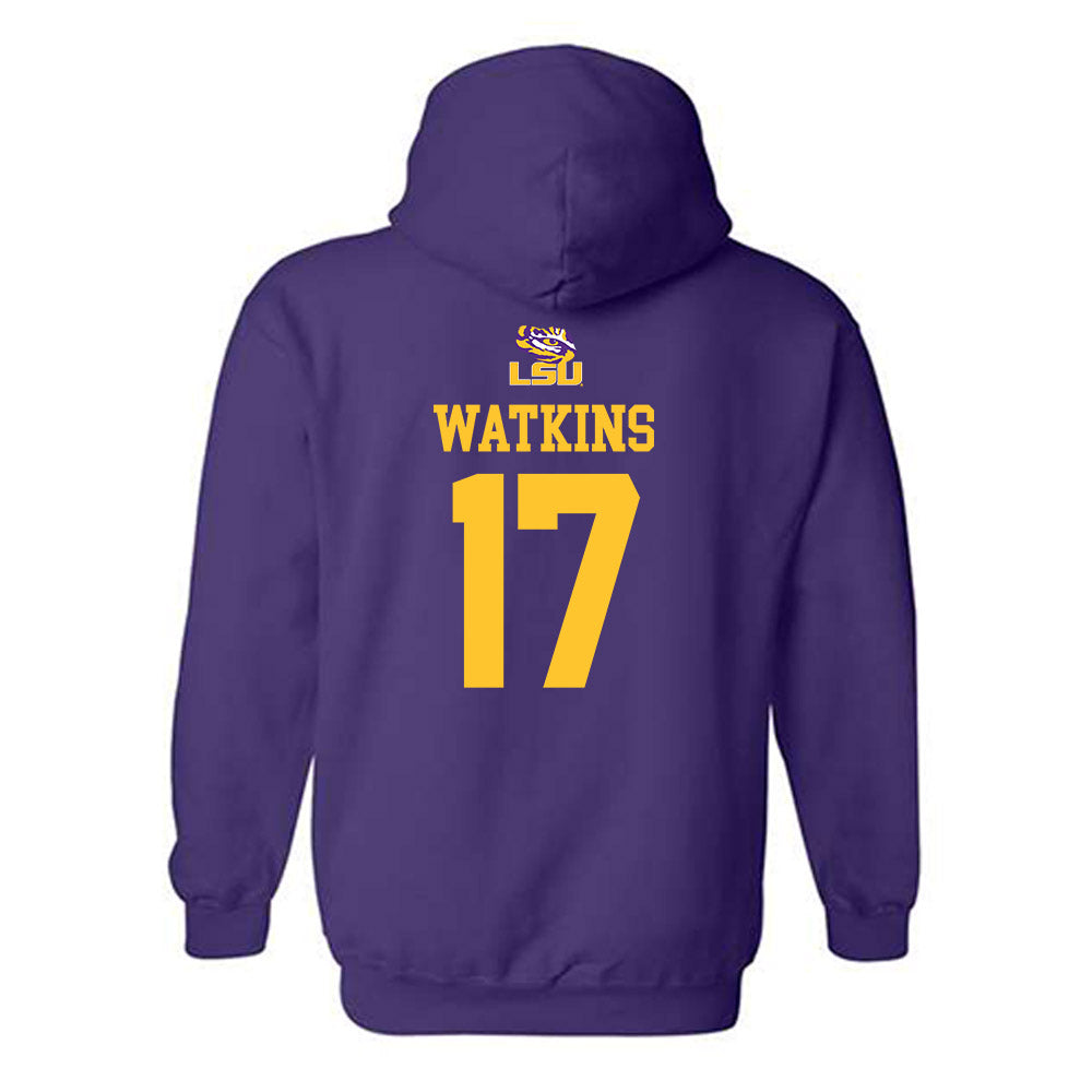 LSU - NCAA Football : Winston Watkins - Replica Shersey Hooded Sweatshirt-1
