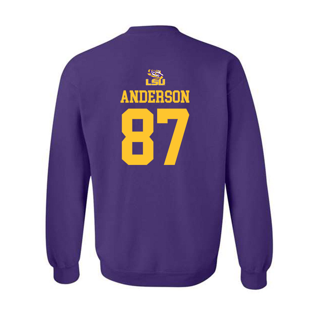 LSU - NCAA Football : JC Anderson - Replica Shersey Crewneck Sweatshirt-1