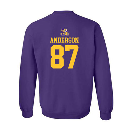 LSU - NCAA Football : JC Anderson - Replica Shersey Crewneck Sweatshirt-1