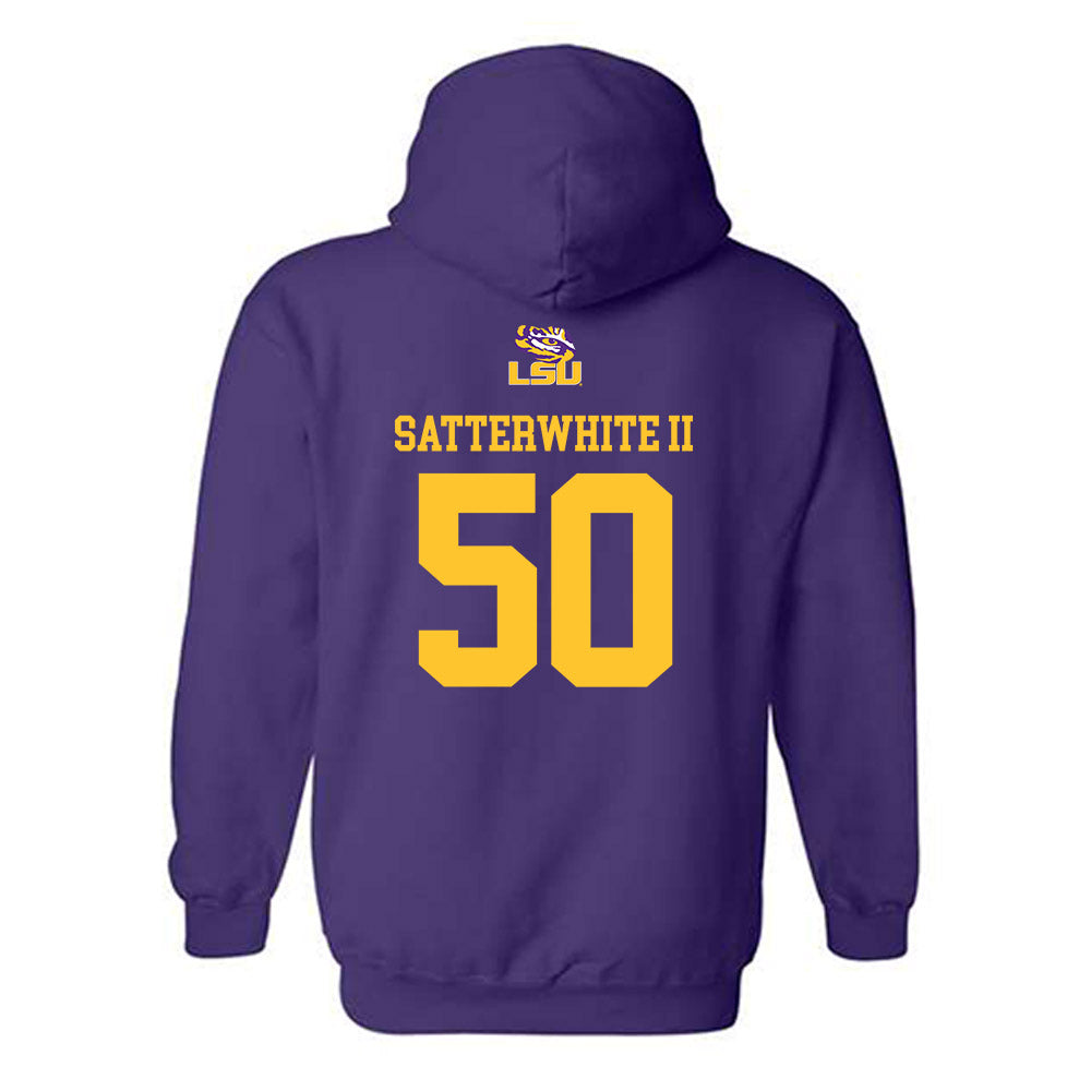LSU - NCAA Football : William Satterwhite II - Replica Shersey Hooded Sweatshirt-1