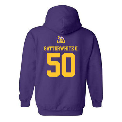 LSU - NCAA Football : William Satterwhite II - Replica Shersey Hooded Sweatshirt-1