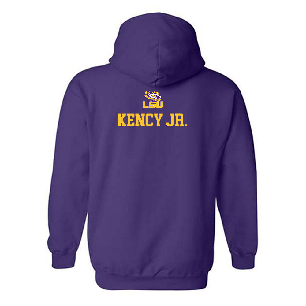 LSU - NCAA Football : David Kency Jr. - Replica Shersey Hooded Sweatshirt-1