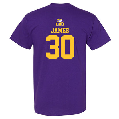 LSU - NCAA Football : Treylan James - Replica Shersey T-Shirt-1