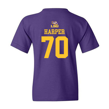 LSU - NCAA Football : Devin Harper - Replica Shersey Youth T-Shirt-1