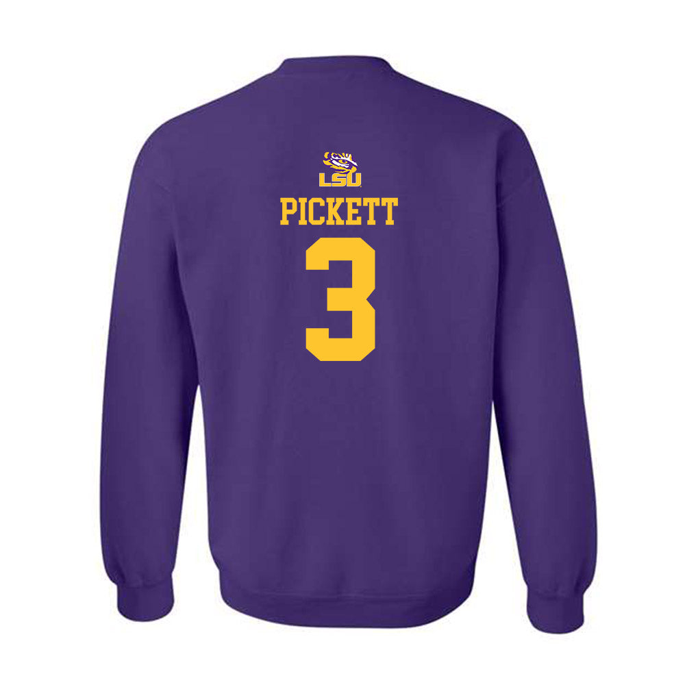 LSU - NCAA Football : DJ Pickett - Replica Shersey Crewneck Sweatshirt-1
