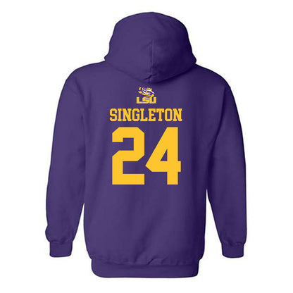 LSU - NCAA Football : Tylen Singleton - Replica Shersey Hooded Sweatshirt-1