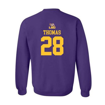LSU - NCAA Football : Jhase Thomas - Replica Shersey Crewneck Sweatshirt-1