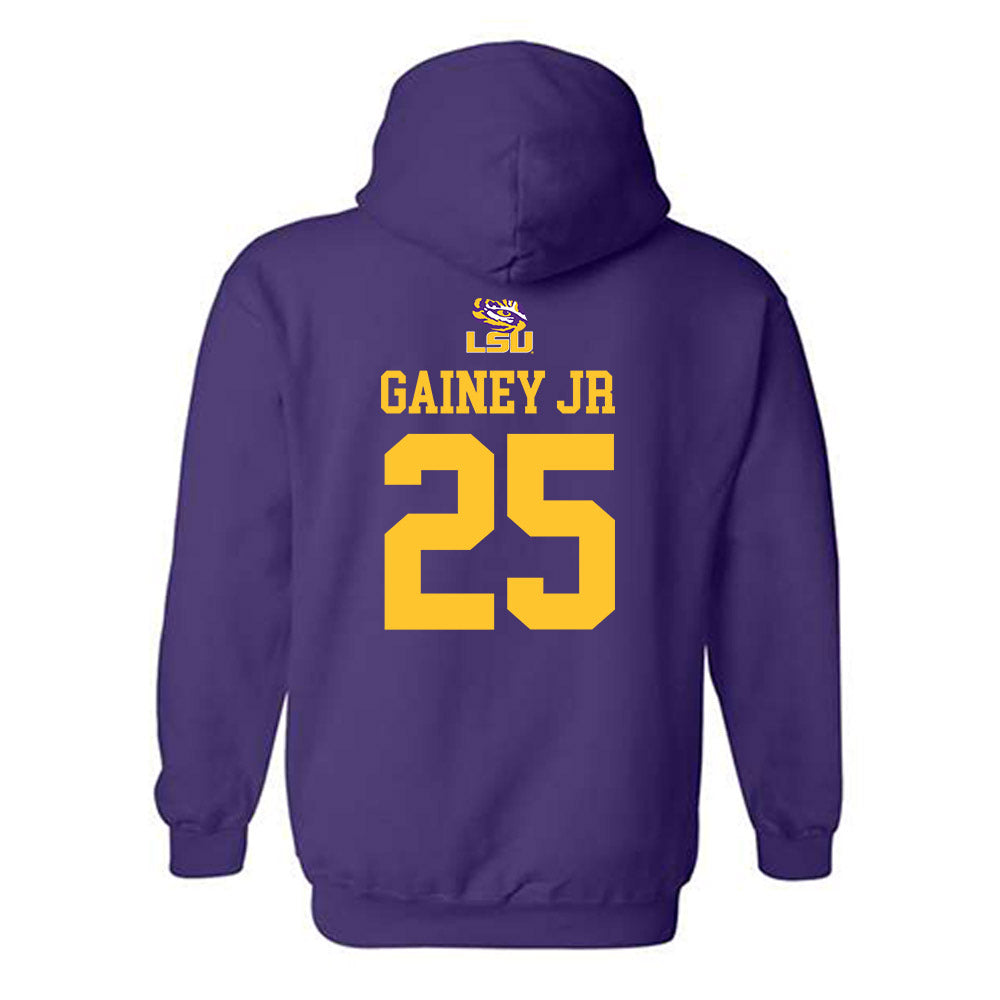 LSU - NCAA Football : Rod Gainey jr - Replica Shersey Hooded Sweatshirt-1