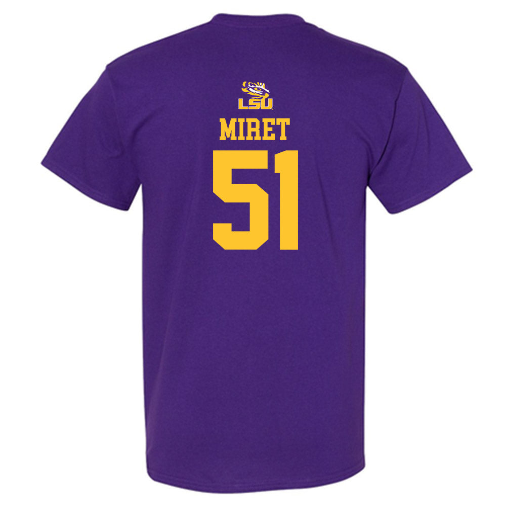 LSU - NCAA Football : Ryan Miret - Replica Shersey T-Shirt-1