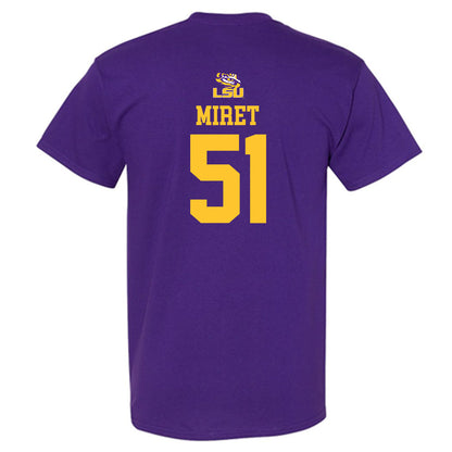 LSU - NCAA Football : Ryan Miret - Replica Shersey T-Shirt-1