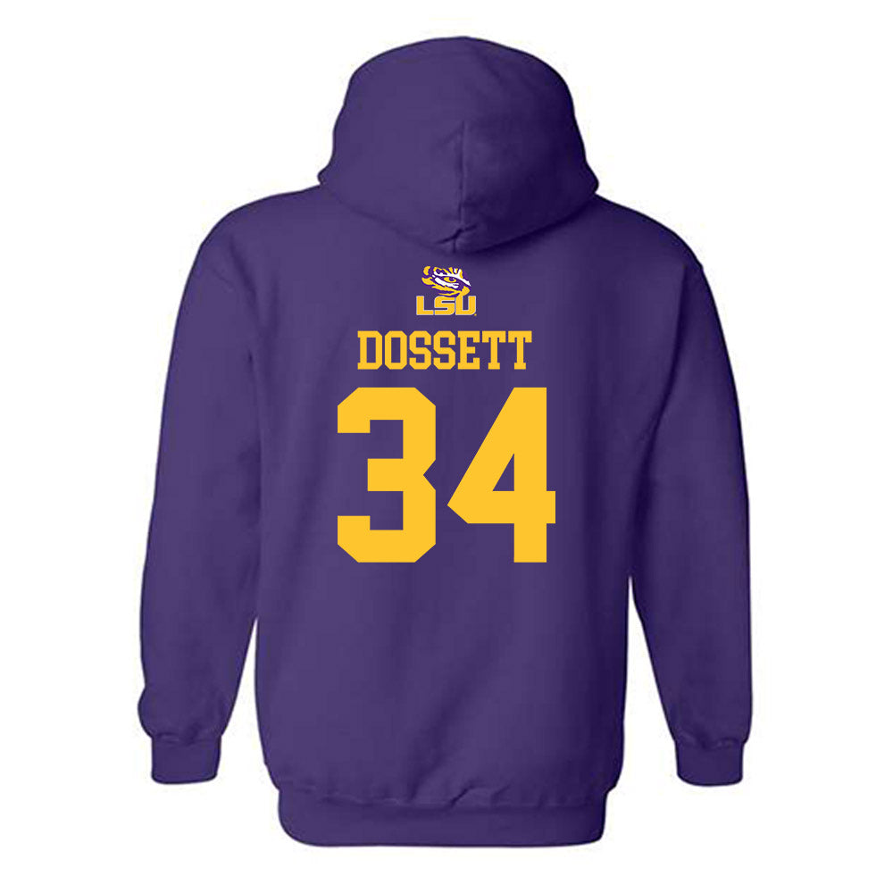LSU - NCAA Football : Mason Dossett - Replica Shersey Hooded Sweatshirt-1