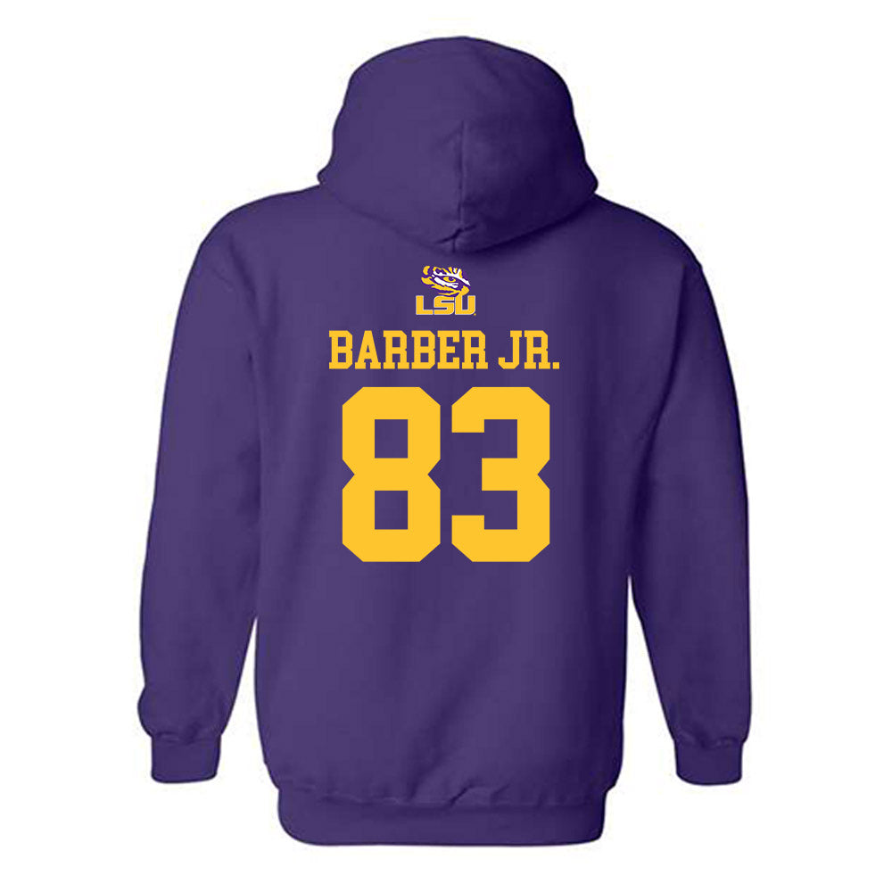 LSU - NCAA Football : Corey Barber Jr. - Replica Shersey Hooded Sweatshirt-1