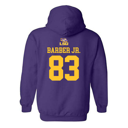 LSU - NCAA Football : Corey Barber Jr. - Replica Shersey Hooded Sweatshirt-1