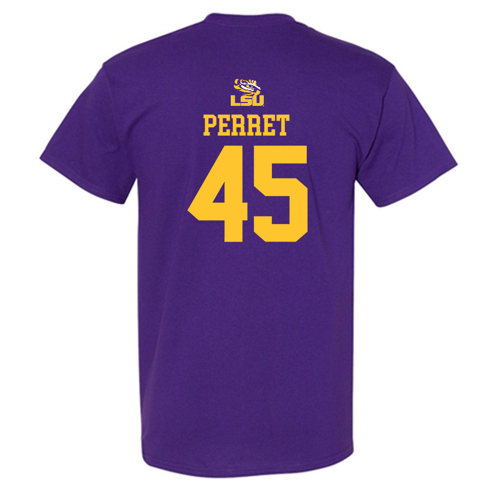 LSU - NCAA Football : Sean Perret - Replica Shersey T-Shirt-1