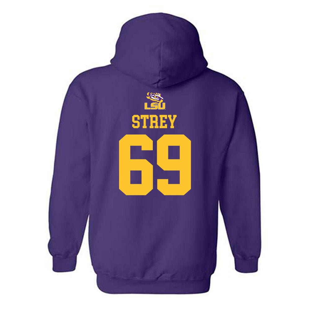 LSU - NCAA Football : Darrin Strey - Replica Shersey Hooded Sweatshirt-1