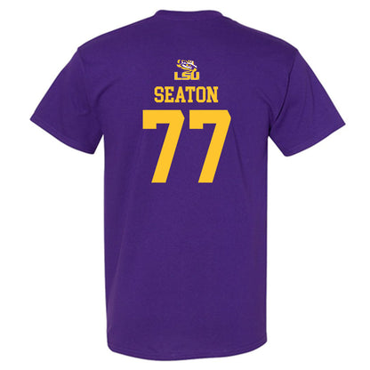 LSU - NCAA Football : Jordan Seaton - Replica Shersey T-Shirt-1