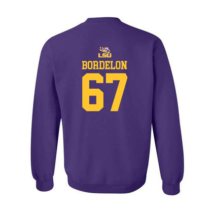 LSU - NCAA Football : Bo Bordelon - Replica Shersey Crewneck Sweatshirt-1