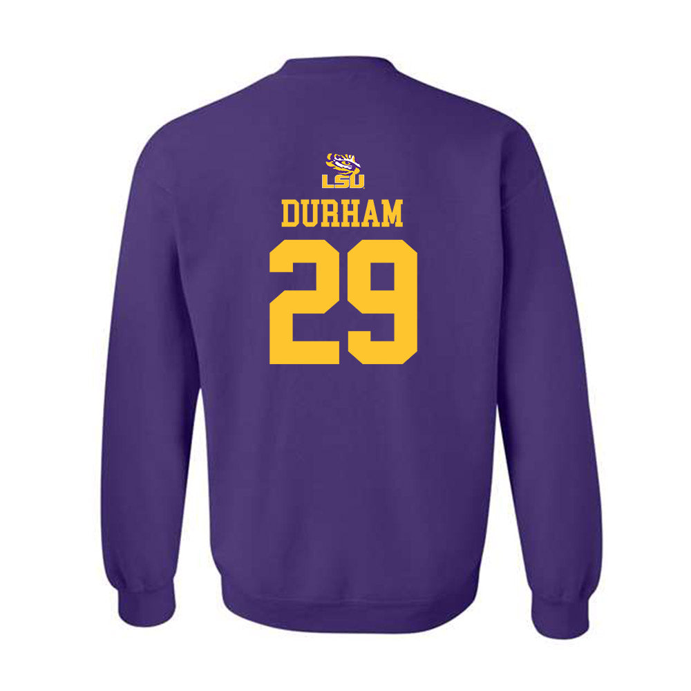LSU - NCAA Football : Caden Durham - Replica Shersey Crewneck Sweatshirt-1