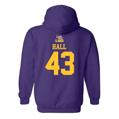 LSU - NCAA Football : Silas Hall - Replica Shersey Hooded Sweatshirt-1